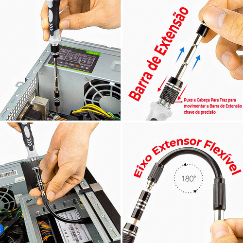 Conjunto De Chaves De Fenda De Precisão 115 Em1 Kit Reparo