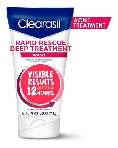 Clearasil Acne Rapid Rescue Deep Treatment Wash 200ml 6.78oz