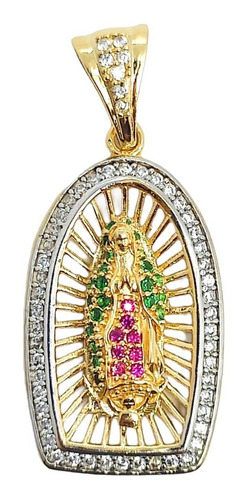 Imagen 1 de 3 de Dije Virgen De Guadalupe Oro Italiano Ley 750 18k