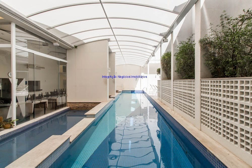 Imagem 3 de 17 de Apartamento Studio Mobiliado 30m², 01 Dormitório, 01 Banheiro E 01 Vaga Na Garagem. Condomínio Com Portaria, Segurança 24hrs, Piscina, Academia, - 22062402 - 71153155