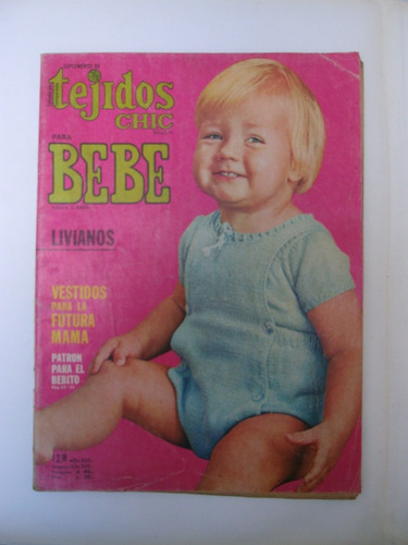 Revista Antigua Tejidos Para Bebé,costura,modista,ropa,lana.