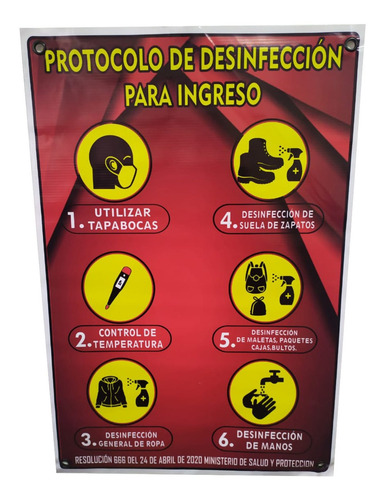 Banner Aviso Protocolo De Desinfección Empresas/edificios
