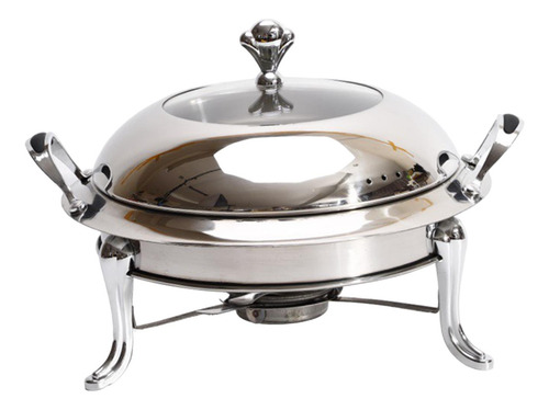 Estufa De Acampada, Calentador De Comida Para Buffet, Plata