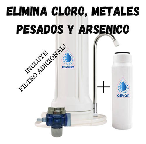 Filtro Agua Elimina Arsénico Metales Pesados + Repuesto
