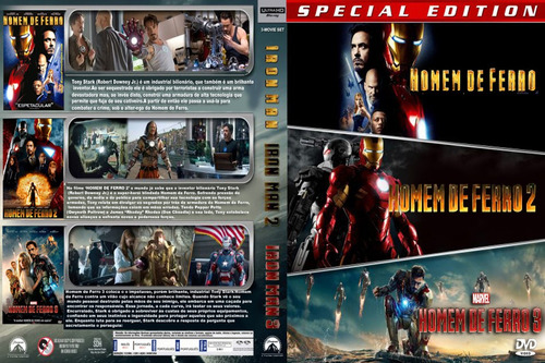 Homem De Ferro Ironman Trilogia Robert Downey Jr Dublado Leg