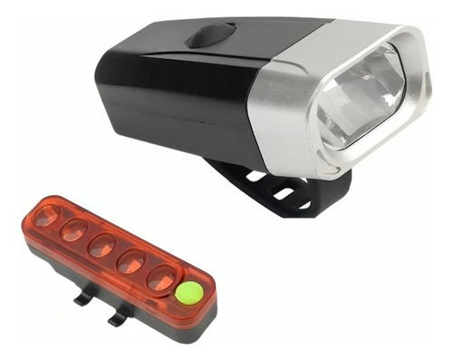 Kit Luces Led Delantera Y Trasera Recargable Para Bicicleta.