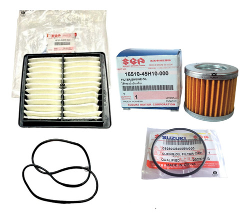 Kit Filtros Aire/aceite+oring Gixxer 150/ Fi Original Suzuki