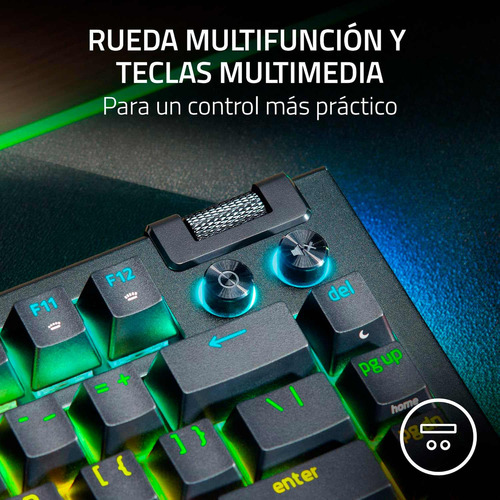 Teclado Razer Blackwidow V4 75% Us Switch Orange Chromablack