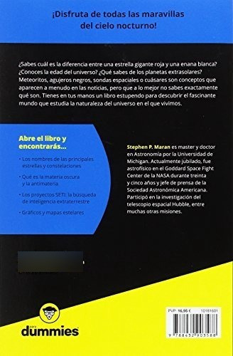 Astronomía Para Dummies, De Maran, Stephen P.. Editorial Para Dummies, Tapa Blanda En Español