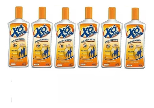 Repelente Xô Inseto Loção 200ml Kit 6 Unidades