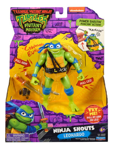 Figura De Acción Tortugas Ninja Leonardo Playmates