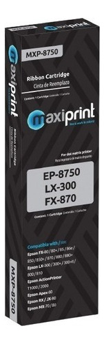 Cinta Mxp-8750/lx300/lx350 Negro Marca Maxiprint