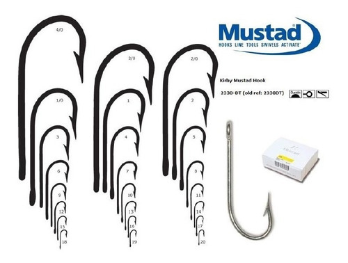 Anzuelo Mustad Original  2330dt-4/0 Caja X 100 Pzas 