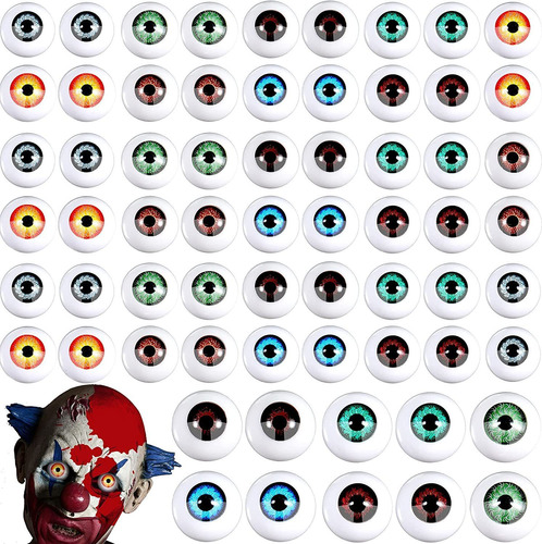 64 Piezas De Globos Oculares De Halloween, Ojos  S Ater...