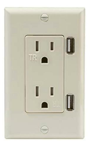Estevez Dup-usb-1521 Contacto Dúplex Con Puerto Usb, Blanco