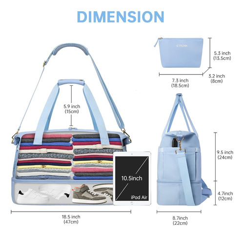 Dufflebag - Bolsa Deportiva De Gimnasio Para Mujer Con Gran