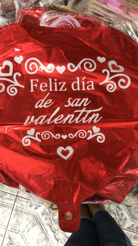 Pack X 10 Globos Feliz Dia De San Valentin De 18 Pulgadas