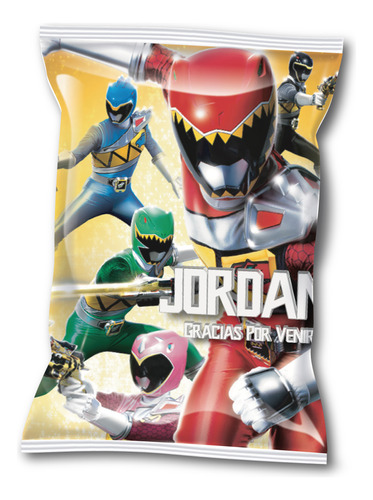 20 Bolsitas Golosineras Personalizadas Chip Bag Power Ranger