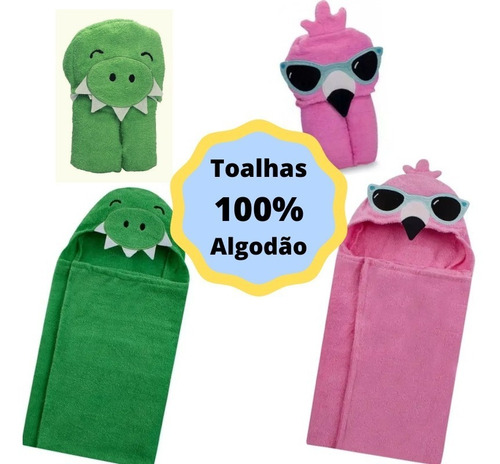Imagem 4 de 7 de Kit Enxoval Presente Para Bebê Com Toalha E Manta Com Capuz