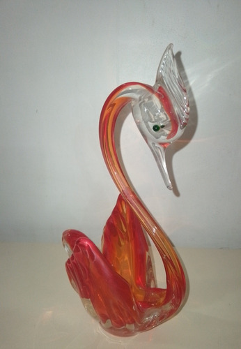 Figura De Cisne En Cristal De Arte Murano