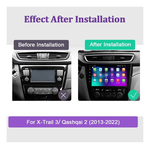 Autoradio Android Nissan X-trail Qshaqai 2013-2017 Carplay