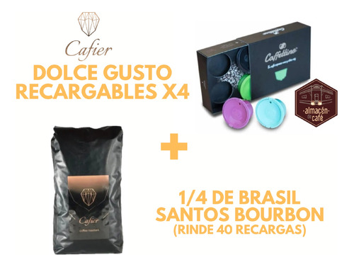 Capsulas Dolce Gusto X4 + 1/4 Santos Bourbon! 