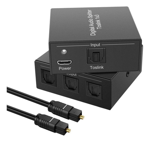 3 Puertos Divisor De Toslink, Divisor De Audio Óptico 1 3 De