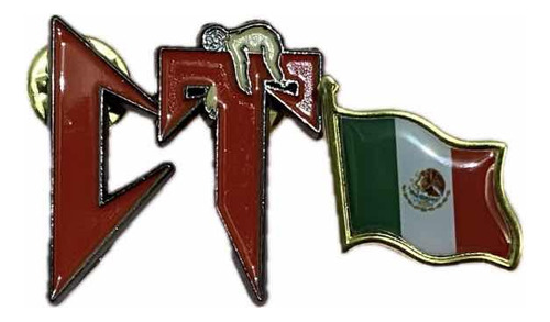 Pin Metálico Para Gorra Ct Natanael Cano + Bandera Mx 2 Pz