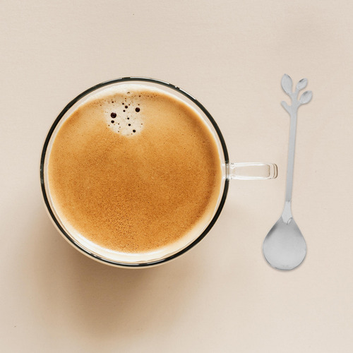 Cucharas Para Café Espresso, Mango Largo, De Acero Inoxidabl