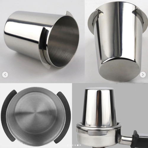 Imagen 6 de 10 de Vaso Dosificador Acero Inoxidable Barista 51mm P/ Molinillo