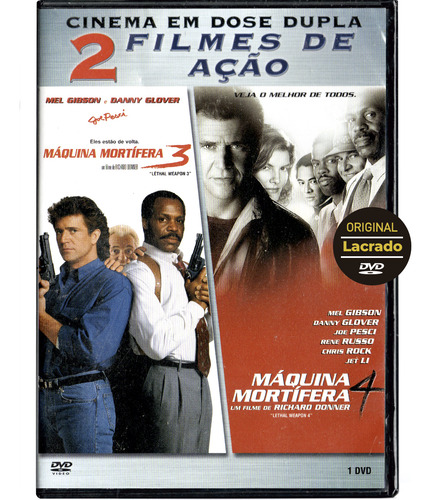 Dvd Máquina Mortífera 3 E 4 - 2 Filmes - Original Lacrado