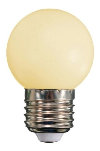 10 Peças Lâmpada Bulbo Led Bolinha 1w 220v E27 Branco Quente Cor da luz Branco-quente