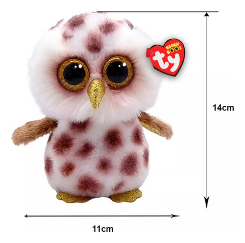 Bichinho De Pelúcia Coruja Beanie Boos Coleção Ty