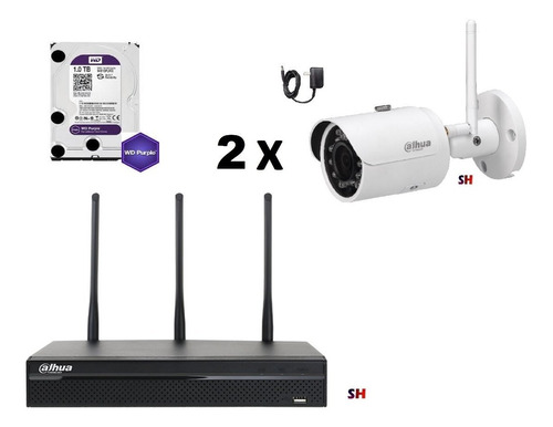 Nvr Y 2 Camaras Ip Wifi 3mp Dahua Ovnif Sd