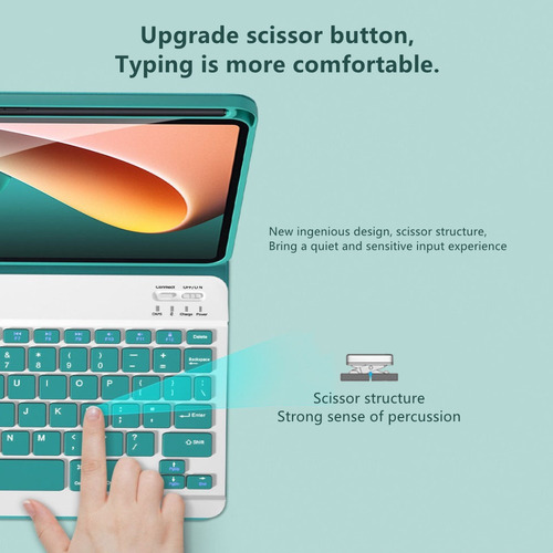 Imagen 5 de 8 de Funda Con Teclado Y Ratón Para Xiaomi Mi Pad 5 Pro 11 Inch