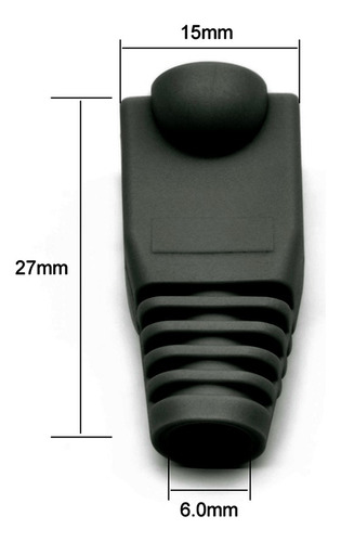 Protector Para Conectores Rj45 Bolsa X100 Unidades Negro