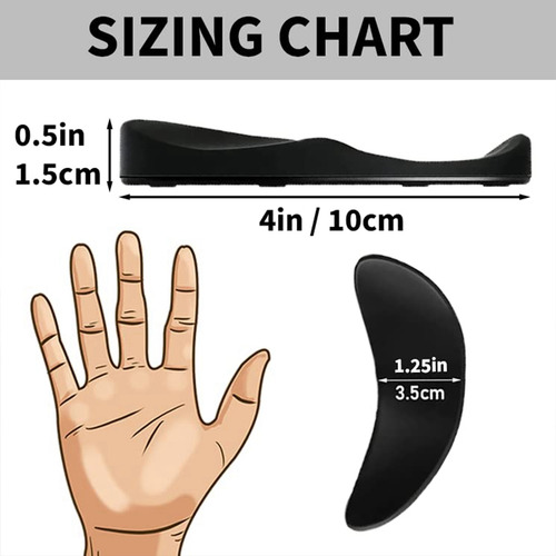 Reposamuñecas Ergonómico Para Ratón, Almohadilla Deslizante,