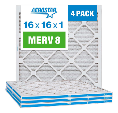 Aerostar Filtro Aire Plisado Merv 8 16 X 1 Para Horno Ca 4 3