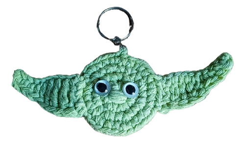 Llavero Colgante Souvenir Mini Yoda Tejido Al Crochet