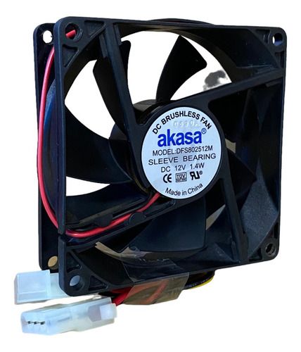 Coller Fan 12v 1.4w Dsf 802512m C/adapt. Molex Macho/fêmea