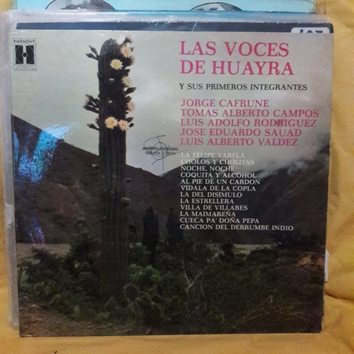 Vinilo Las Voces De Huayra Cafrune Sauad Valdez Campos F3