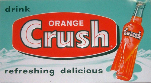 Cartel Chapa Retro Vintage Crush 20x30cm