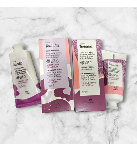 Natura Kit Todo Dia: 2 Cremas Prebiótica Para Manos 50 Ml Ciruela Y Vainilla
