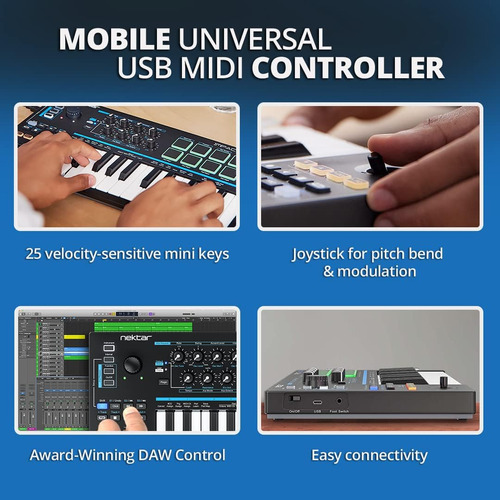 Nektar Impact Lx Mini Teclado Controlador Midi Usb Con Daw