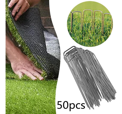 50 Grapas De Acero Para Jardín, Grapas Para 2,5x4x200mm