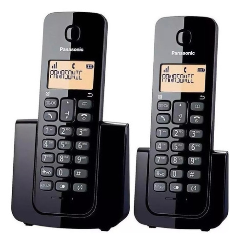 Teléfono Inalámbrico Digital Panasonic (duo) Kx-tgb12  Negro