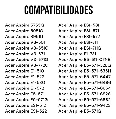 Teclado De Membrana Para Notebook Diversos Modelo Tc-ac5830