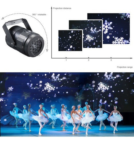 Proyector Luz Paisaje Navidad Móvil Luces Led