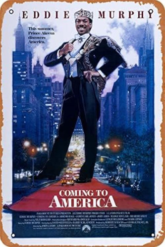 Póster De Película Coming To America Retro De Metal Para Caf