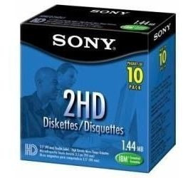 Diskettes Virgen Sellados Sony, Caja X 10 Unidades 